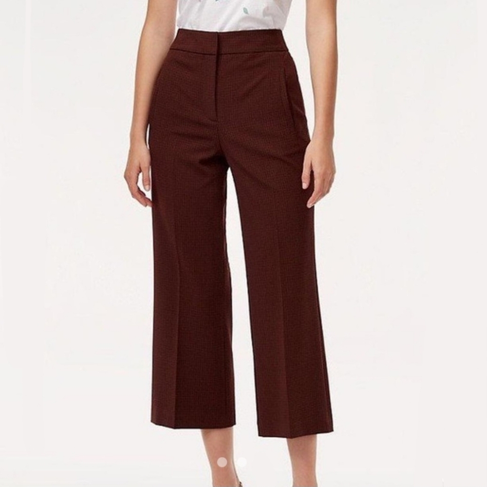 Little Moon Aritzia Womens Brown Cropped Trousers Pants Size 0 Pockets High-Rise